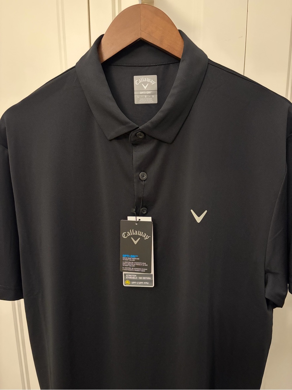 Callaway Black Men’s Short-Sleeve Polo with Subtle Logo